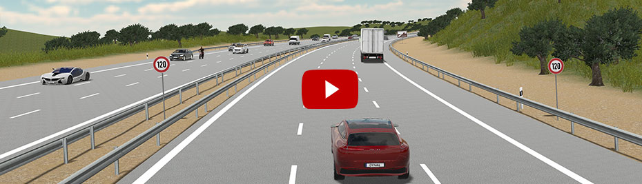 Video: Virtuelle Testfahrt auf OpenDRIVE Autobahn mit SUMO Verkehr Video: Virtuelle Testfahrt auf OpenDRIVE Autobahn mit SUMO Verkehr